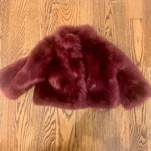Janie & Jack Gorgeous faux fur cropped coat